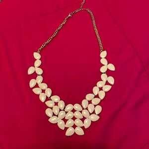 White statement necklace